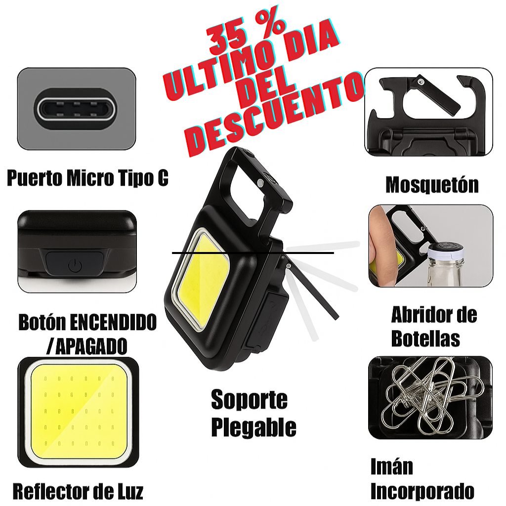 Linterna LED tipo Llavero