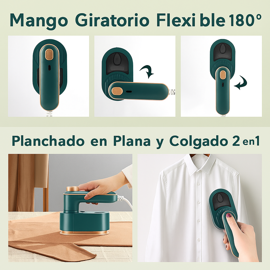 PLANCHA VIAJERA, A VAPOR, GIRATORIO 180